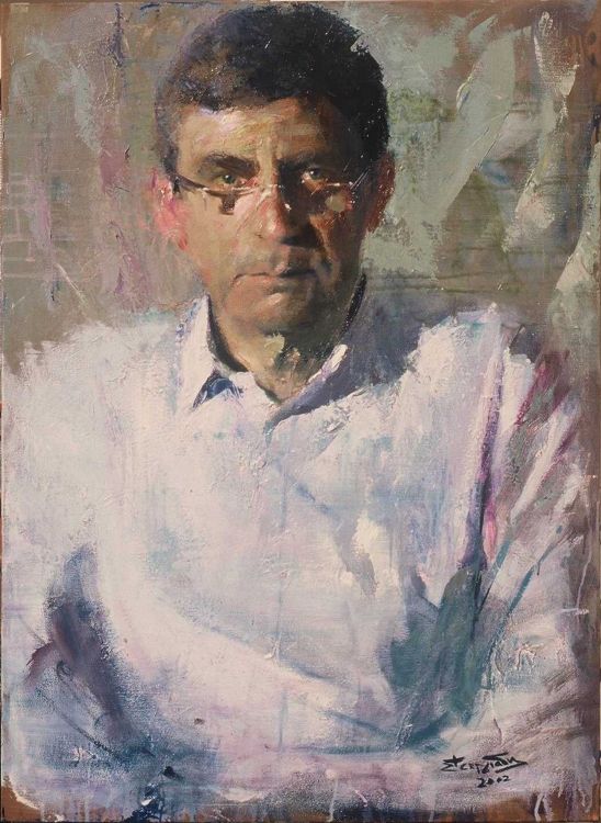 the blue shirt 100x73 2002